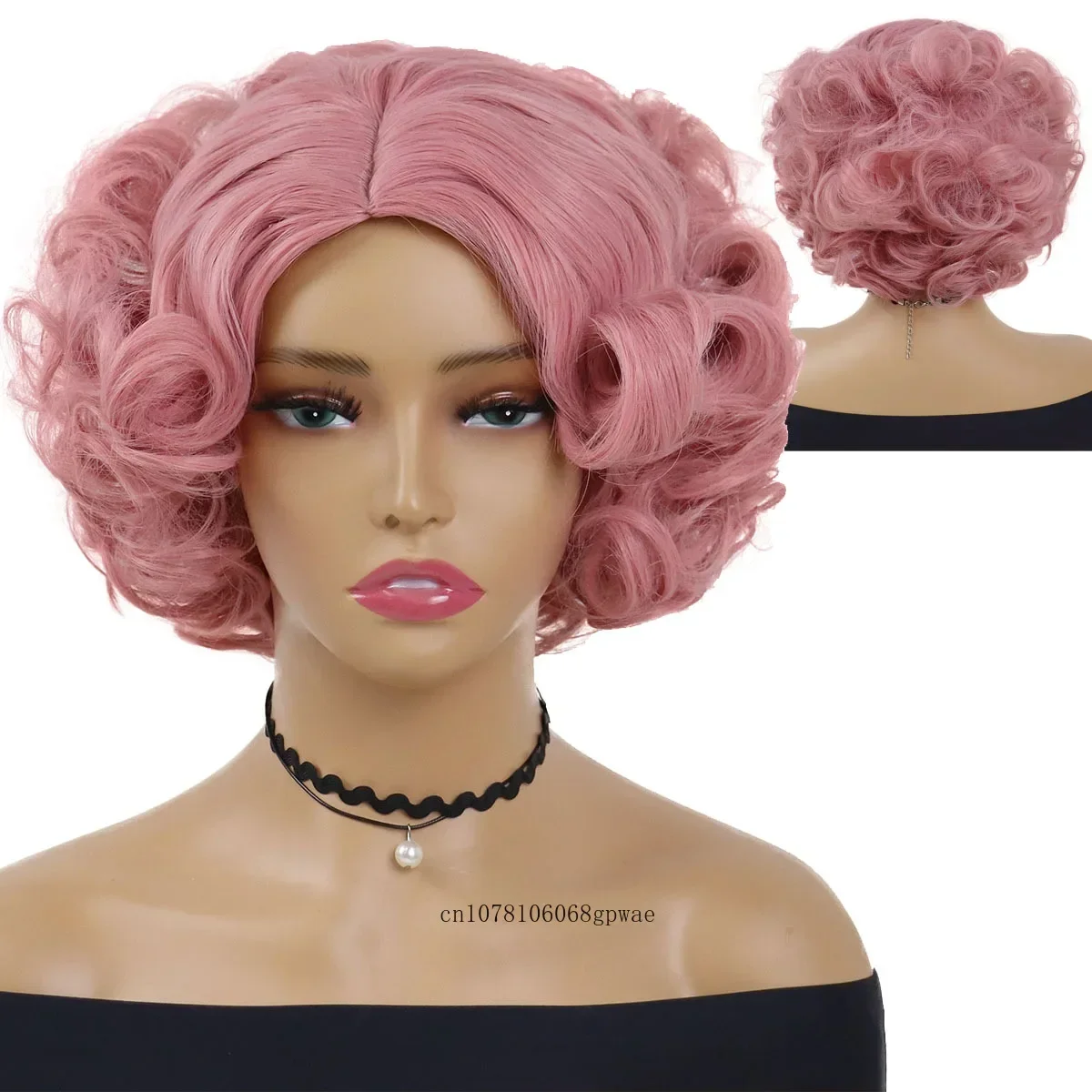 Synthetic Pink Wigs Cosplay Halloween Party Carnival Use Short Curly Wig for Women Natural Fluffy Hair Side Parting Hairstyle
Synthetic Pink Wigs Cosplay Halloween Party Carnival Use Short Curly Wig for Women Natural Fluffy Hair Side Parting Hairstyle