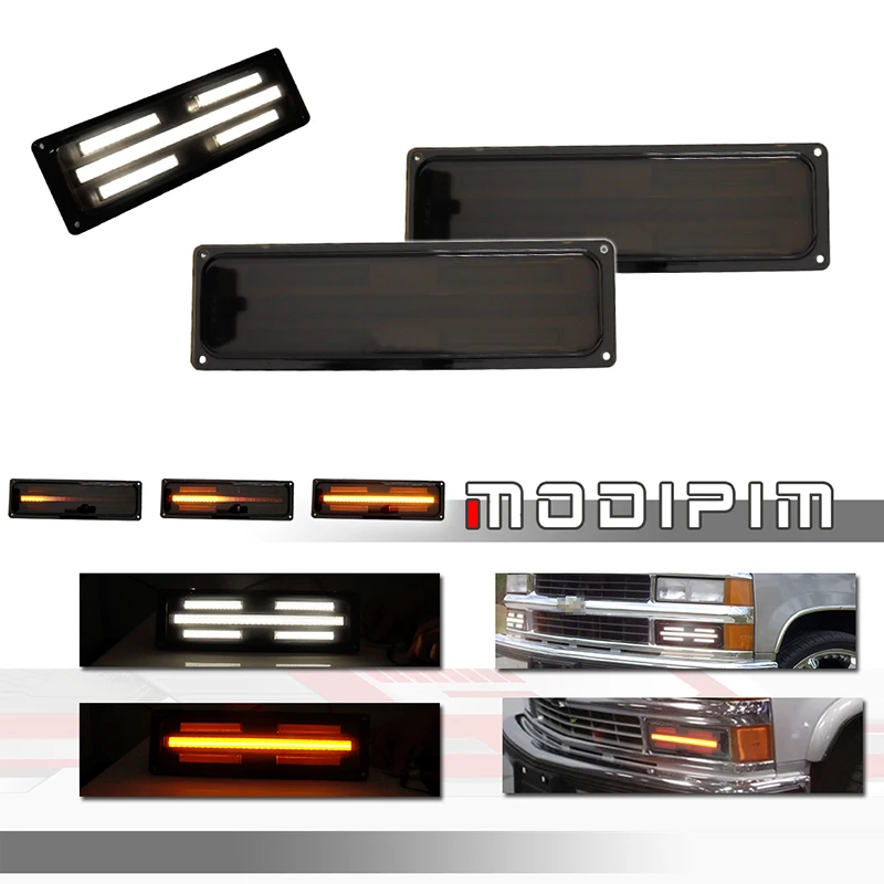 Front Bumper Turn Signal w/ DRL Driving Lights For Chevrolet C/K 1500 2500 3500,Tahoe,Suburban,Silverado, For GMC Suburban Yukon
Front Bumper Turn Signal w/ DRL Driving Lights For Chevrolet C/K 1500 2500 3500,Tahoe,Suburban,Silverado, For GMC Suburban Yukon