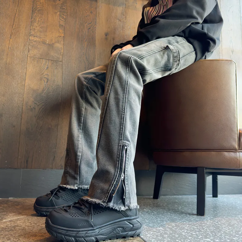 Men's Straight Leg Zipper Jeans Trendy Street Sle Winter Faion High Waist Frayed Cool And Haome Workwear Trousers
Men's Straight Leg Zipper Jeans Trendy Street Sle Winter Faion High Waist Frayed Cool And Haome Workwear Trousers