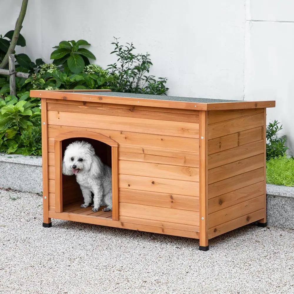 Durable Outdoor Wooden Dog House for Medium to Large Dogs with Waterproof Design and Floor, Ideal for Backyard (34W x 25D x 23H)
Durable Outdoor Wooden Dog House for Medium to Large Dogs with Waterproof Design and Floor, Ideal for Backyard (34W x 25D x 23H)