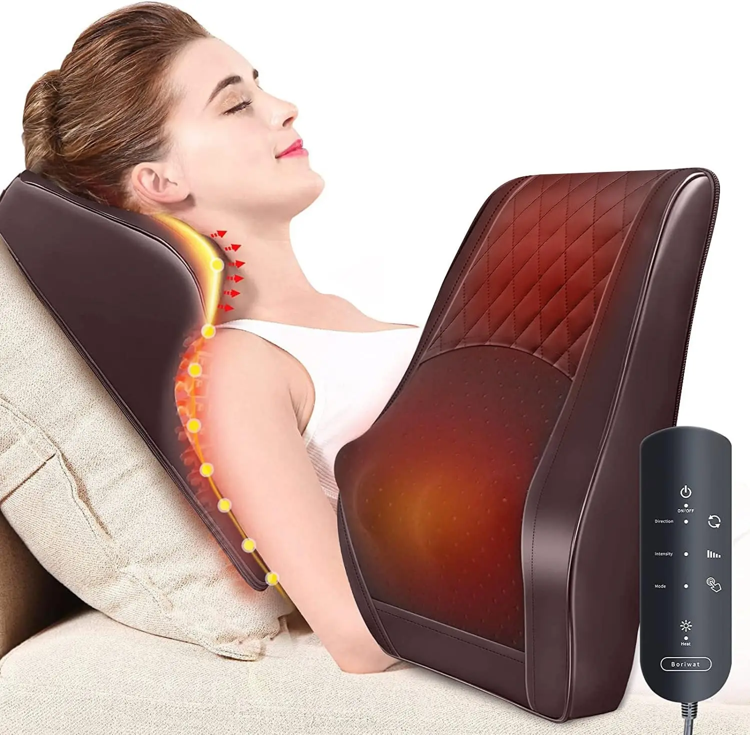 Heated Shiatsu Massage Pillow for Neck, Back, Shoulder & Leg Pain Relief - Relax at Home, Office or Car
Heated Shiatsu Massage Pillow for Neck, Back, Shoulder & Leg Pain Relief - Relax at Home, Office or Car