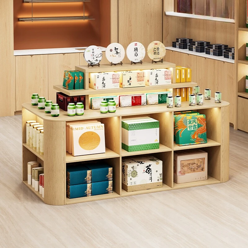 Solid wood double-sided arc Zhongdao display stand Tea shop Product display table Travel gifts Specialty table Display cabinet
Solid wood double-sided arc Zhongdao display stand Tea shop Product display table Travel gifts Specialty table Display cabinet