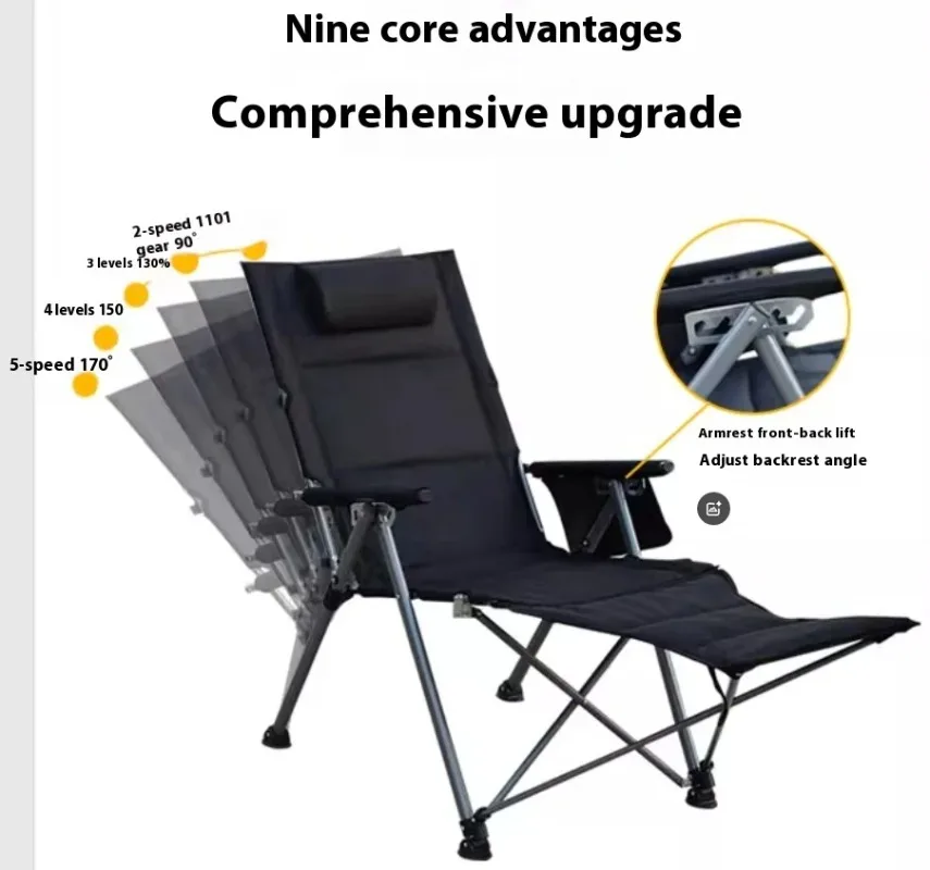 Outdoor Adjustable Modern Square Fishing Chair Camping Folding Foot Sitting Dual Use Lunch Break Beach Lounger Iron Frame
Outdoor Adjustable Modern Square Fishing Chair Camping Folding Foot Sitting Dual Use Lunch Break Beach Lounger Iron Frame
