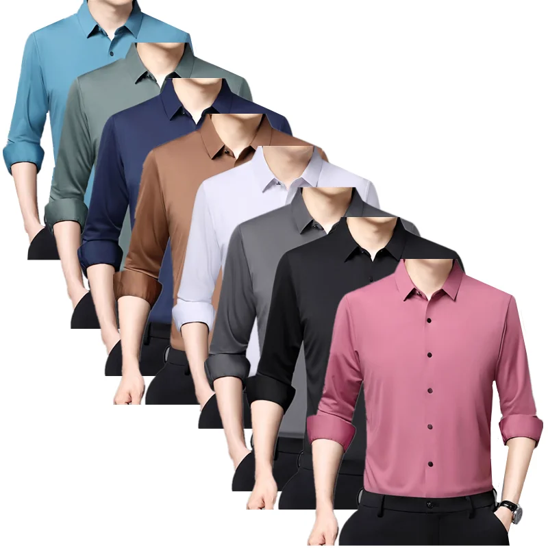 2024 New Men Business Social Small Elastic Shirt Black / White / Blue Spring/Summer Men's Cool and Breathable Casual Shirts
2024 New Men Business Social Small Elastic Shirt Black / White / Blue Spring/Summer Men's Cool and Breathable Casual Shirts