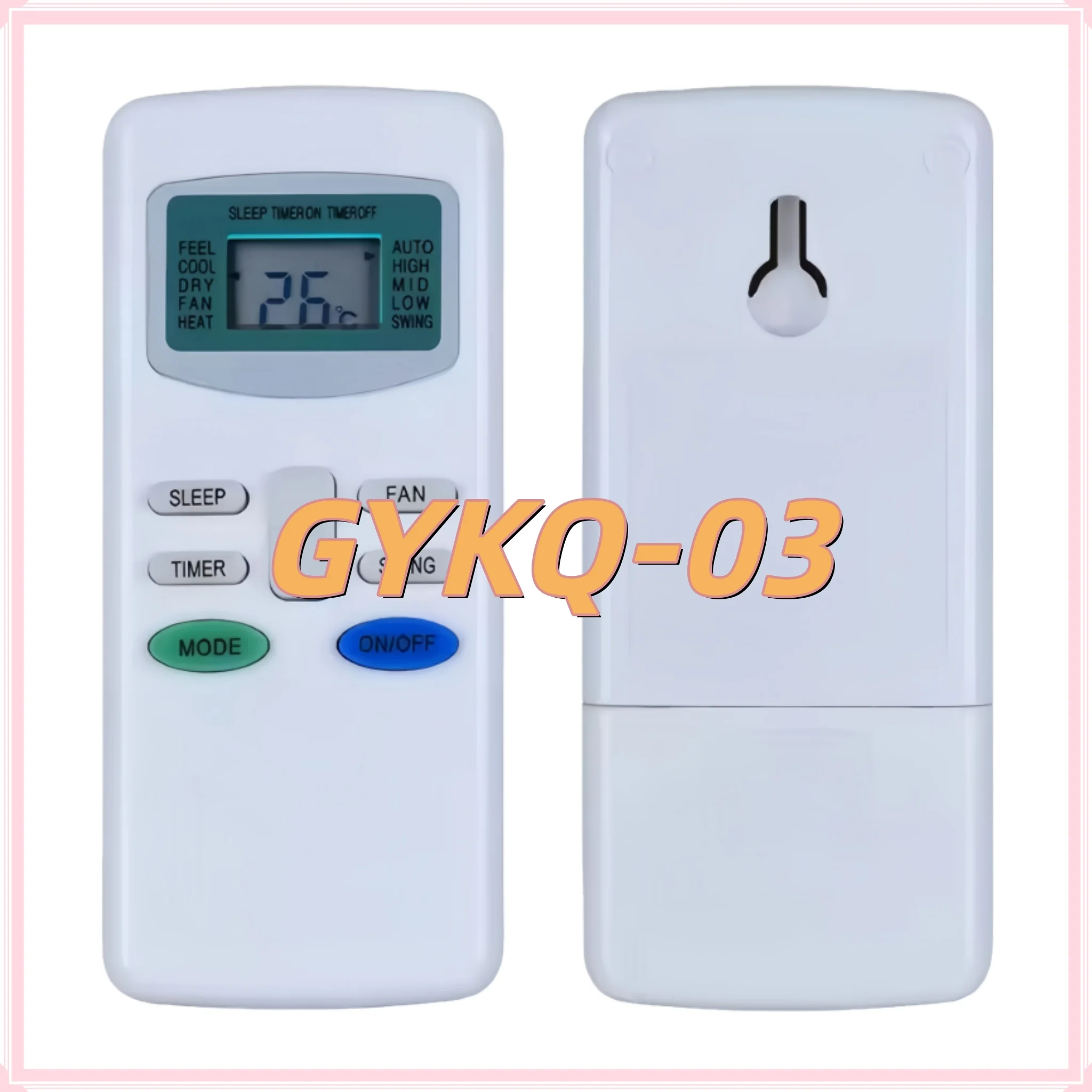 GYKQ-03 Air Conditioner Remote Control, Aftermarket Infrared Controller Compatible with CA24001, GYKQ-05/10E, GYKQ-11E
GYKQ-03 Air Conditioner Remote Control, Aftermarket Infrared Controller Compatible with CA24001, GYKQ-05/10E, GYKQ-11E