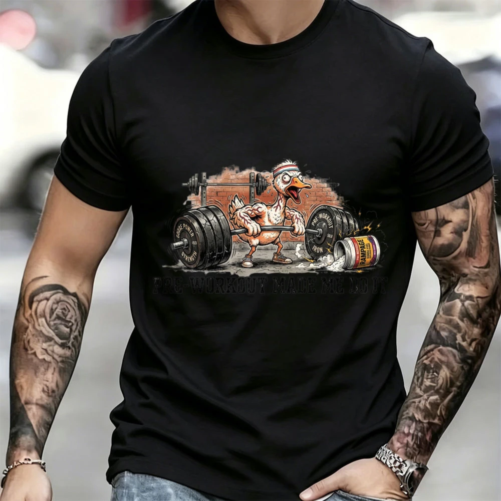 Bodybuilding Tee with A Silly Goose Design for An Aesthetic Lift Gift Showcasing Pre-Workout Made Me Do It Graph Men Clothing
Bodybuilding Tee with A Silly Goose Design for An Aesthetic Lift Gift Showcasing Pre-Workout Made Me Do It Graph Men Clothing