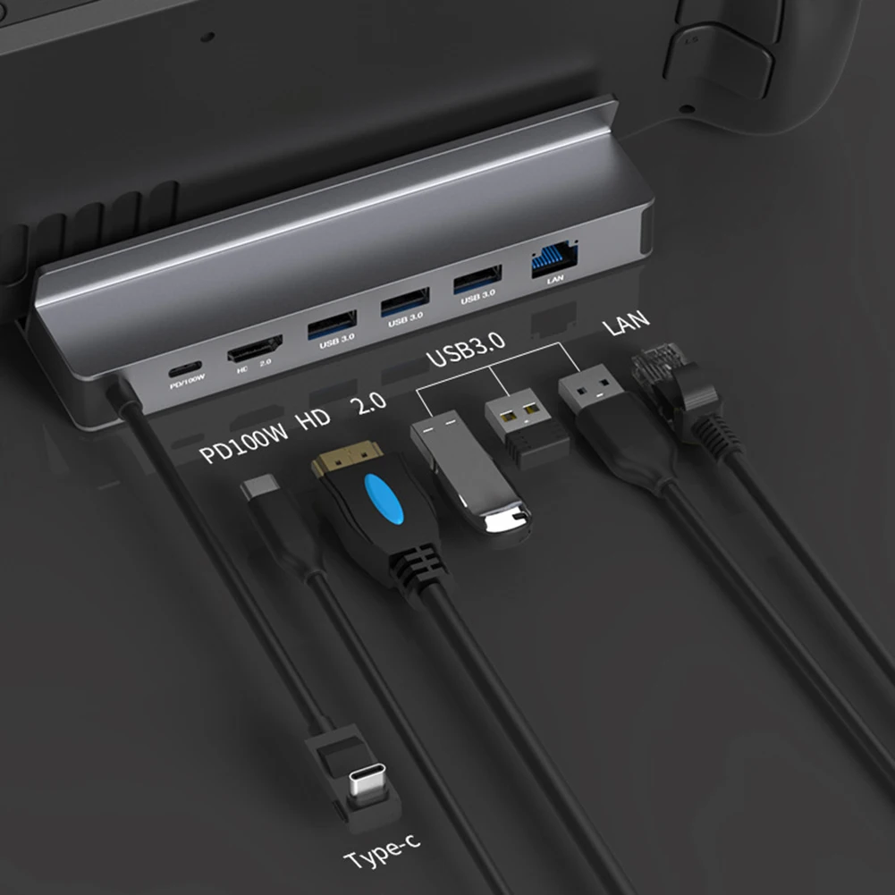 For Steam Deck Docking Station Stand USB C Hub to 4K@60Hz HDMI-compatible 1000Mbps LAN PD100W Charging Base For Asus ROG Ally
For Steam Deck Docking Station Stand USB C Hub to 4K@60Hz HDMI-compatible 1000Mbps LAN PD100W Charging Base For Asus ROG Ally