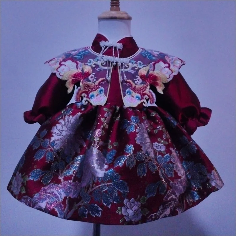 One-Year-Old Girl Baby Chinese Style Tang Suit Qipao Princess Dress Autumn Winter Long Sleeve Fleece Thickened National Style Ne
One-Year-Old Girl Baby Chinese Style Tang Suit Qipao Princess Dress Autumn Winter Long Sleeve Fleece Thickened National Style Ne