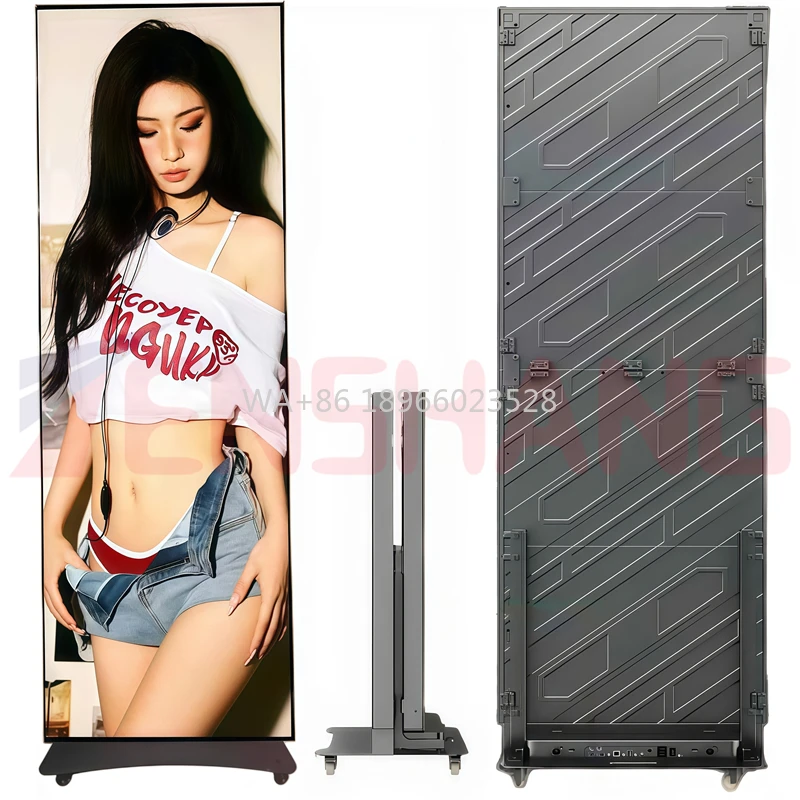 Fordable P1.86 P2.5 LED Stand Display Panel Vehicle LED Floor-Standing Poster Display Screen for Elevator Advertising Sign
Fordable P1.86 P2.5 LED Stand Display Panel Vehicle LED Floor-Standing Poster Display Screen for Elevator Advertising Sign