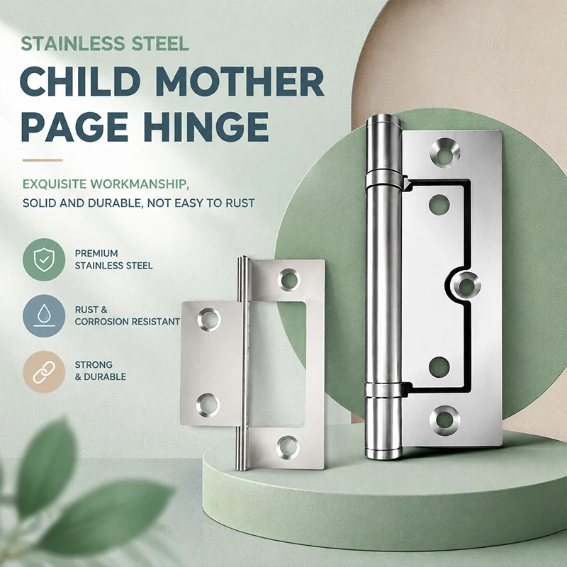 1pcs Industrial Mother-Child Stainless Steel Hinge Silent Single Leaf No-Cut Pivot for Machine Equipment Cabinet Door Furniture
1pcs Industrial Mother-Child Stainless Steel Hinge Silent Single Leaf No-Cut Pivot for Machine Equipment Cabinet Door Furniture