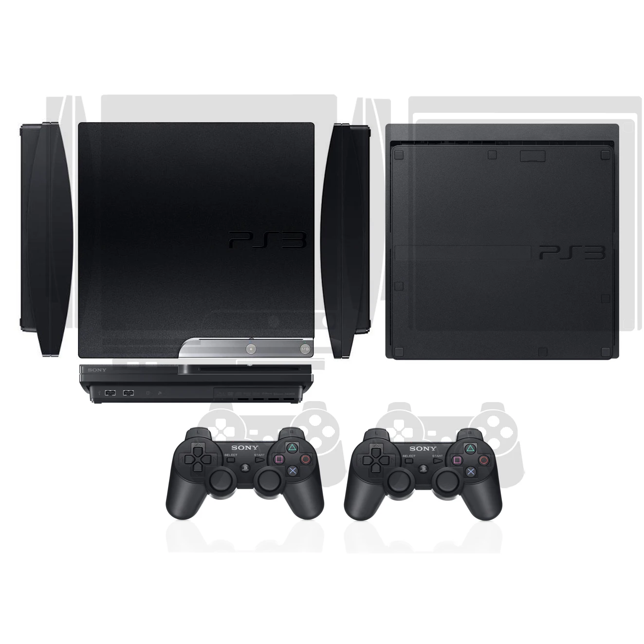 Transparent Clear Vinyl Skin Sticker Protector for Sony PS3 Slim PlayStation 3 Slim and 2 controller Skins Stickers
Transparent Clear Vinyl Skin Sticker Protector for Sony PS3 Slim PlayStation 3 Slim and 2 controller Skins Stickers