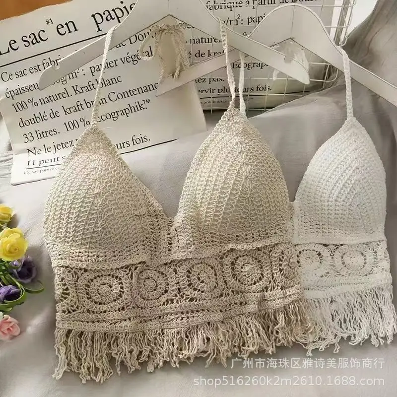 Women's Intimates woman Seaside Camisoles sexy camisole vest lace knitted beach back backless strapless short top Tank Underwear
Women's Intimates woman Seaside Camisoles sexy camisole vest lace knitted beach back backless strapless short top Tank Underwear