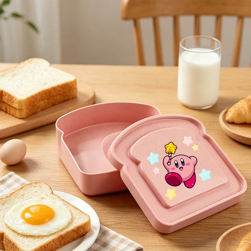 New Kirbys Girl Sandwich Container Toast Shaped Portable Lunch Box Cute Student Bento Box with Lid Lunch Case Food Storage Case
New Kirbys Girl Sandwich Container Toast Shaped Portable Lunch Box Cute Student Bento Box with Lid Lunch Case Food Storage Case