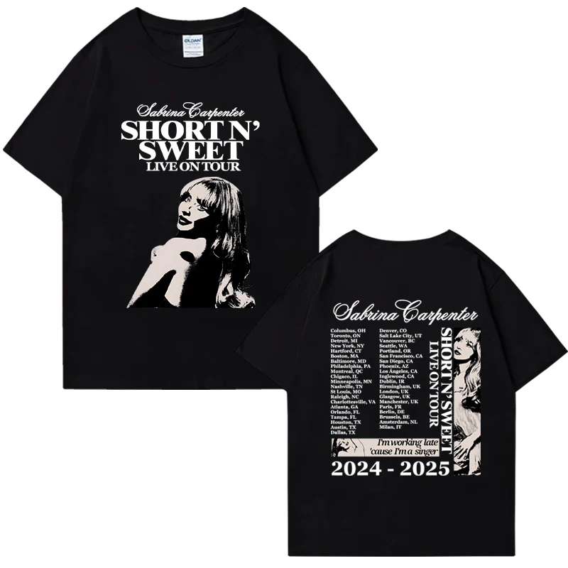 Hot Sale Sabrina Carpenter Tour 2025 Double Sided printed T shirt Men Women Fashion Y2k short sleeve T-shirts Unisex Cotton Tops
Hot Sale Sabrina Carpenter Tour 2025 Double Sided printed T shirt Men Women Fashion Y2k short sleeve T-shirts Unisex Cotton Tops