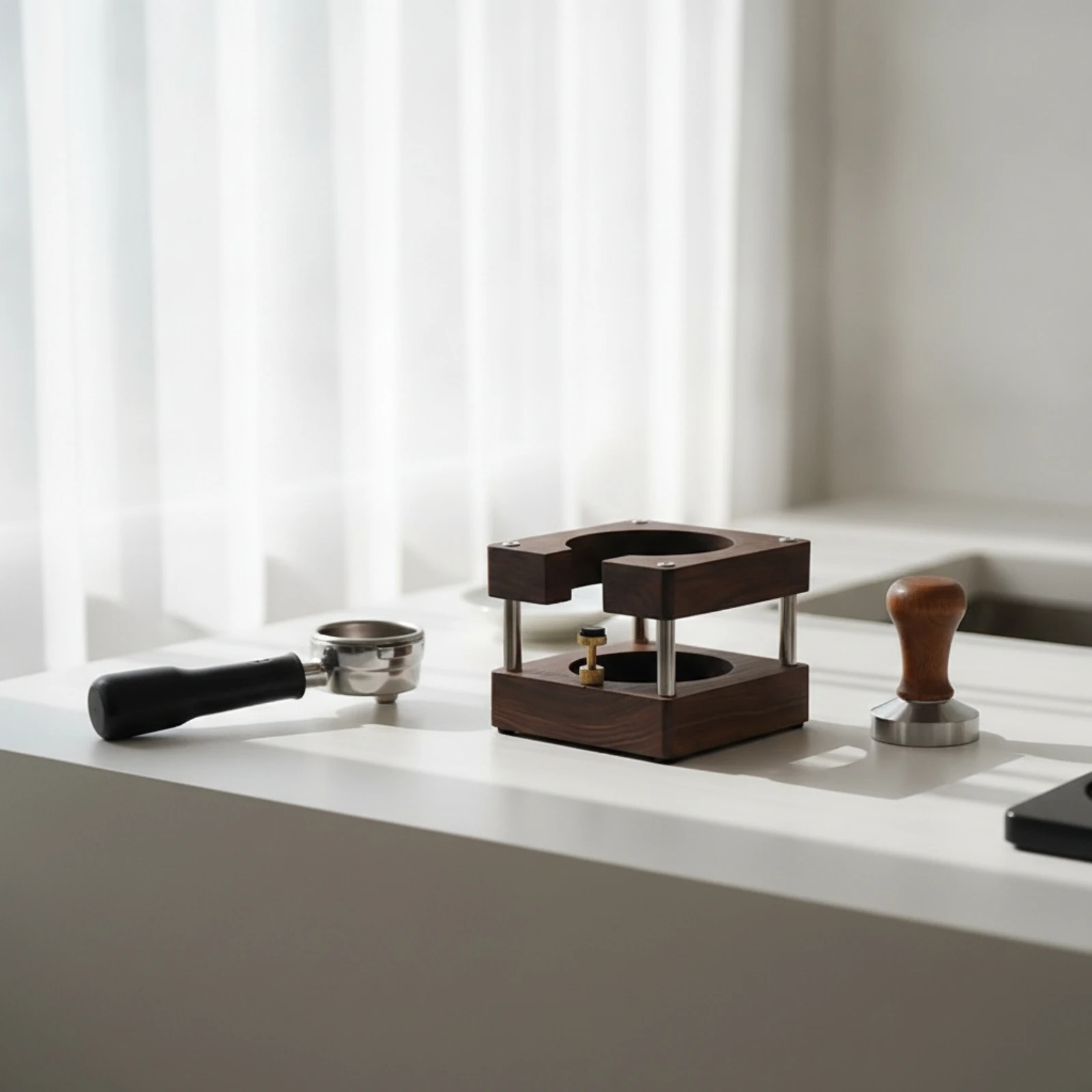 Espresso Tamper Stand Wooden Espresso Tamping Station Portafilter Holder Non-Slip Coffee Tamper Holder Secure for Home Baristas
Espresso Tamper Stand Wooden Espresso Tamping Station Portafilter Holder Non-Slip Coffee Tamper Holder Secure for Home Baristas