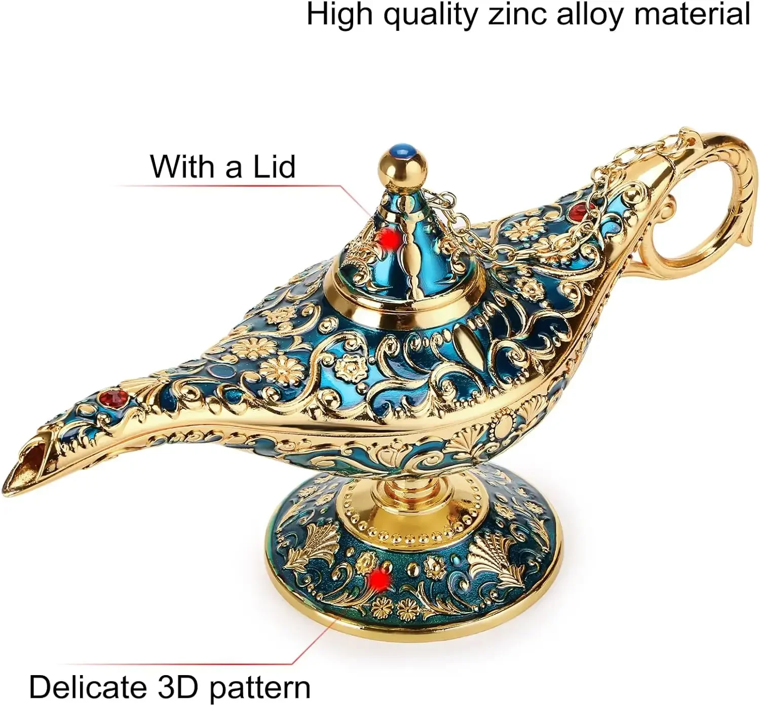 Vintage Magical Legend Aladdin Genie Lamp for Home Wedding Table Decoration Collectable Rare Classic Arabian Costume Props Gift
Vintage Magical Legend Aladdin Genie Lamp for Home Wedding Table Decoration Collectable Rare Classic Arabian Costume Props Gift