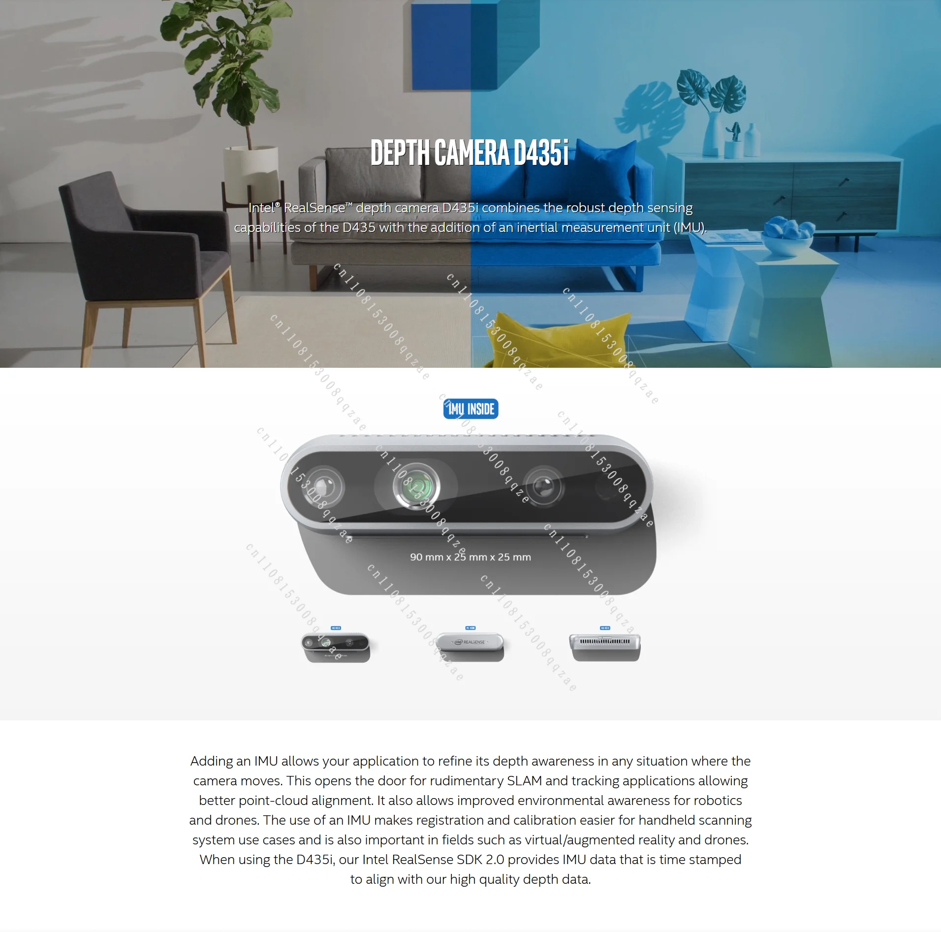 RealSense Depth Camera D435i
RealSense Depth Camera D435i