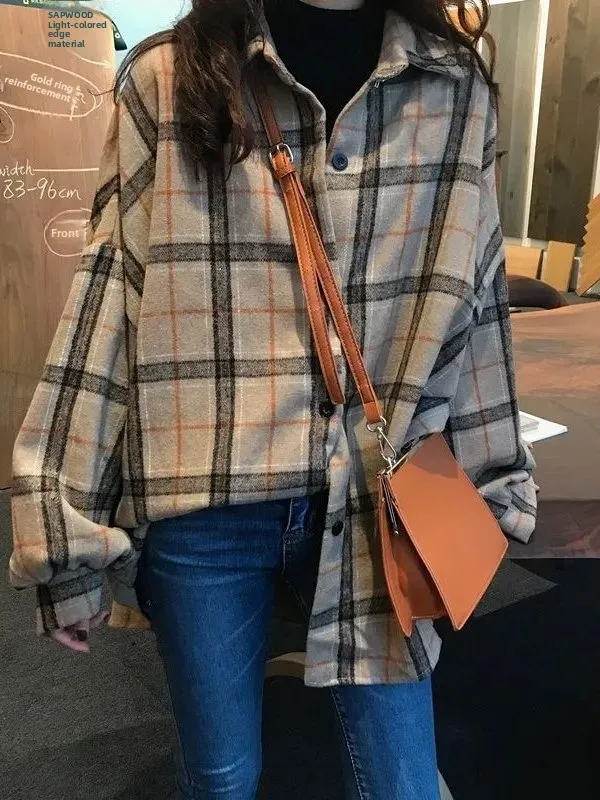 Women's Spring Autumn Woolen Plaid Blouses And irts Cleanfit Sle A-Line Sve ort Sve Thin Fabric Polyester
Women's Spring Autumn Woolen Plaid Blouses And irts Cleanfit Sle A-Line Sve ort Sve Thin Fabric Polyester