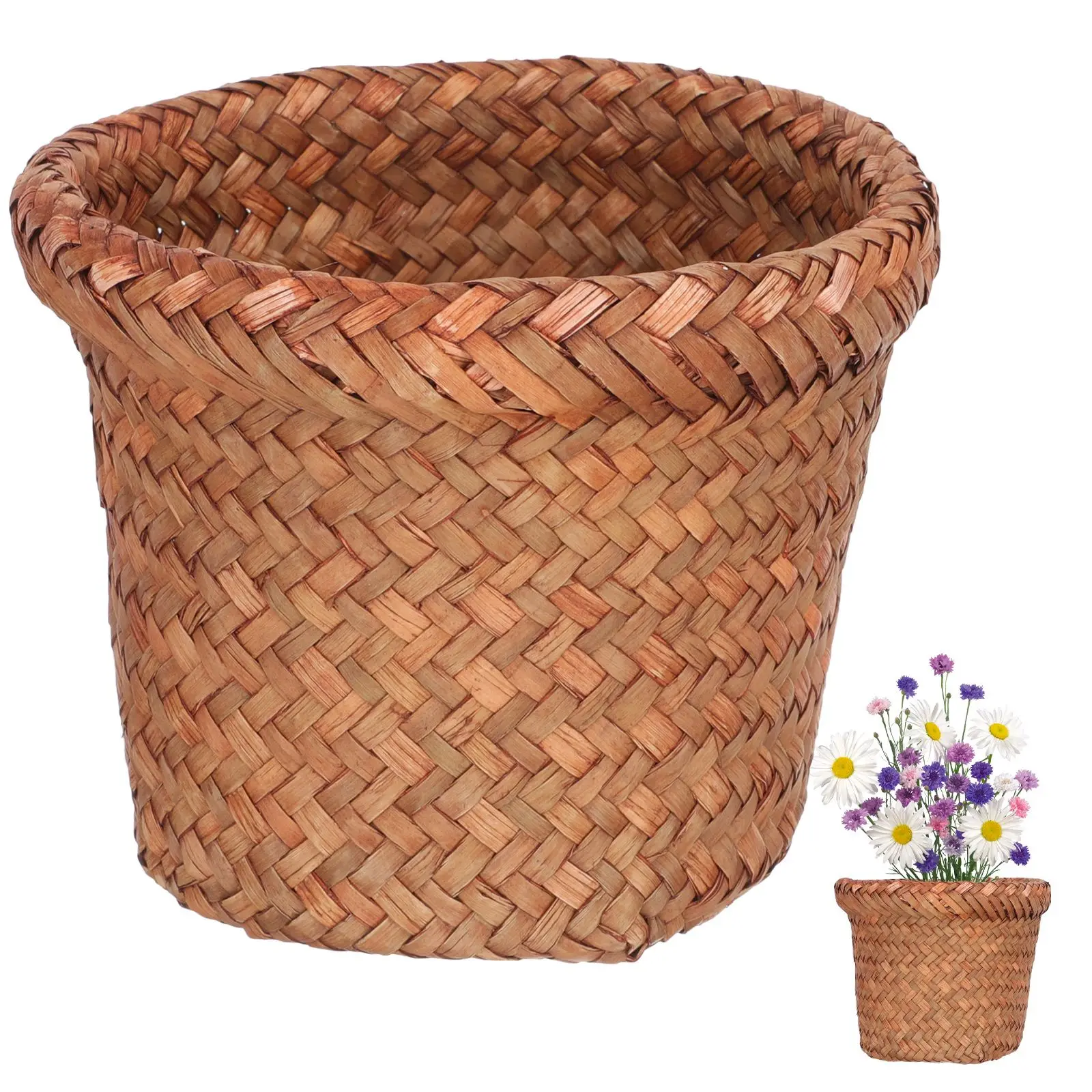 Pen Holder Woven Trash Can Office Laundry Hamper with Lid Wicker Basket Room Waste
Pen Holder Woven Trash Can Office Laundry Hamper with Lid Wicker Basket Room Waste
