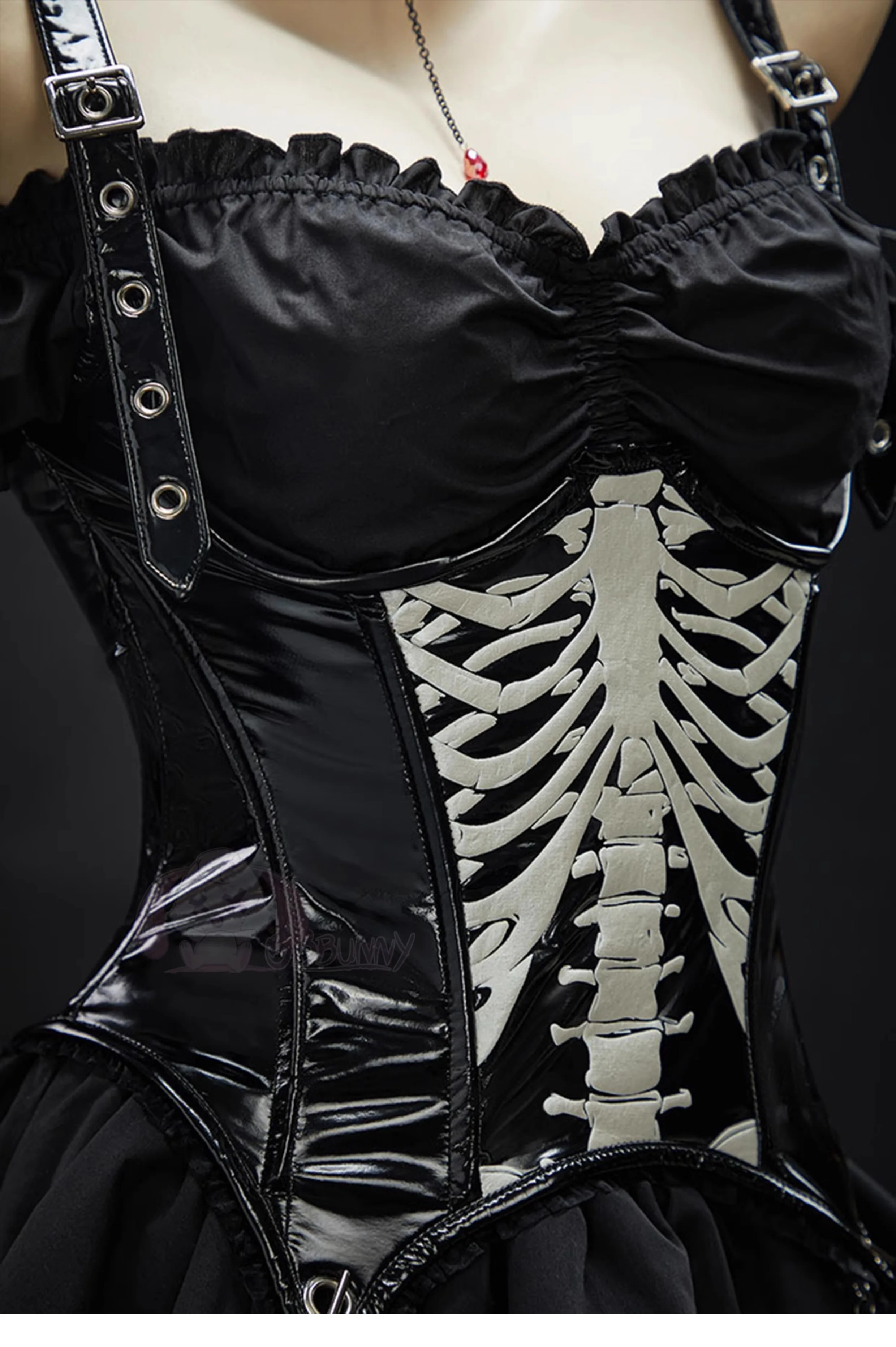 Jirai Kei Halloween Christmas Costume Anime Halloween Gothic Skull Short Dress Cosplay Lolita Punk Steampuff Black Corset Outfit
Jirai Kei Halloween Christmas Costume Anime Halloween Gothic Skull Short Dress Cosplay Lolita Punk Steampuff Black Corset Outfit
