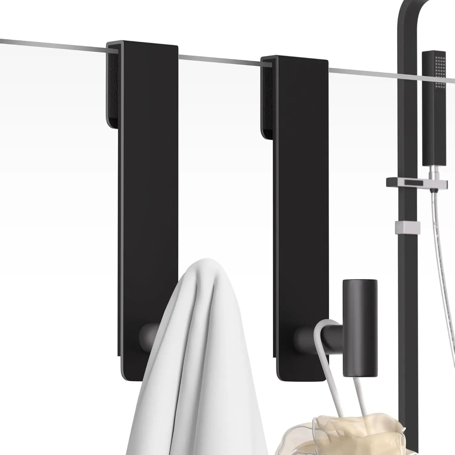Extended Towel Hooks for Bathroom Frameless Glass Shower Door, Stainless Steel Heavy Duty, Black T Shape 2 Pack
Extended Towel Hooks for Bathroom Frameless Glass Shower Door, Stainless Steel Heavy Duty, Black T Shape 2 Pack