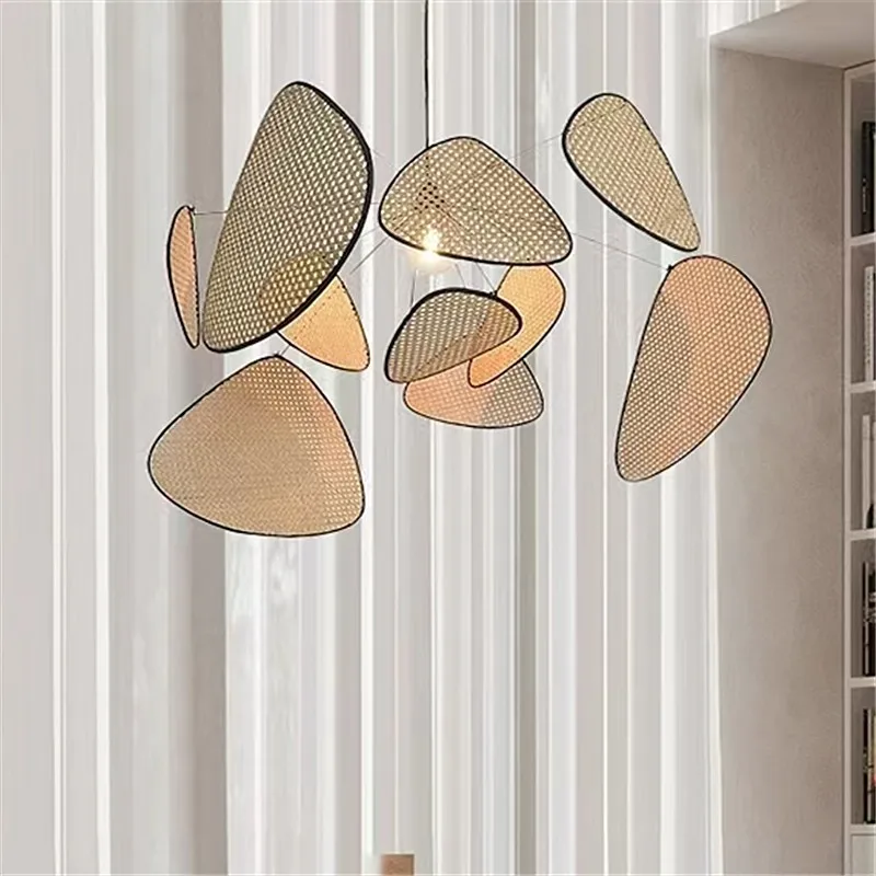 Рыночный набор, люстра из ротанга, дерево ручной работы, бамбуковая лампа e27, креативная сетка в виде листьев, ручные дизайнерские светильники для фермерского дома
Рыночный набор, люстра из ротанга, дерево ручной работы, бамбуковая лампа e27, креативная сетка в виде листьев, ручные дизайнерские светильники для фермерского дома