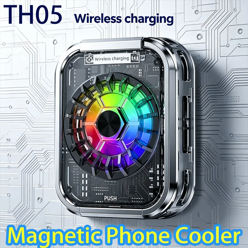Magnetic Phone Cooler with Wireless Charging Semiconductor Cooling Fan Gaming Radiator Fast Heat Dissipation for iPhone Android
Magnetic Phone Cooler with Wireless Charging Semiconductor Cooling Fan Gaming Radiator Fast Heat Dissipation for iPhone Android