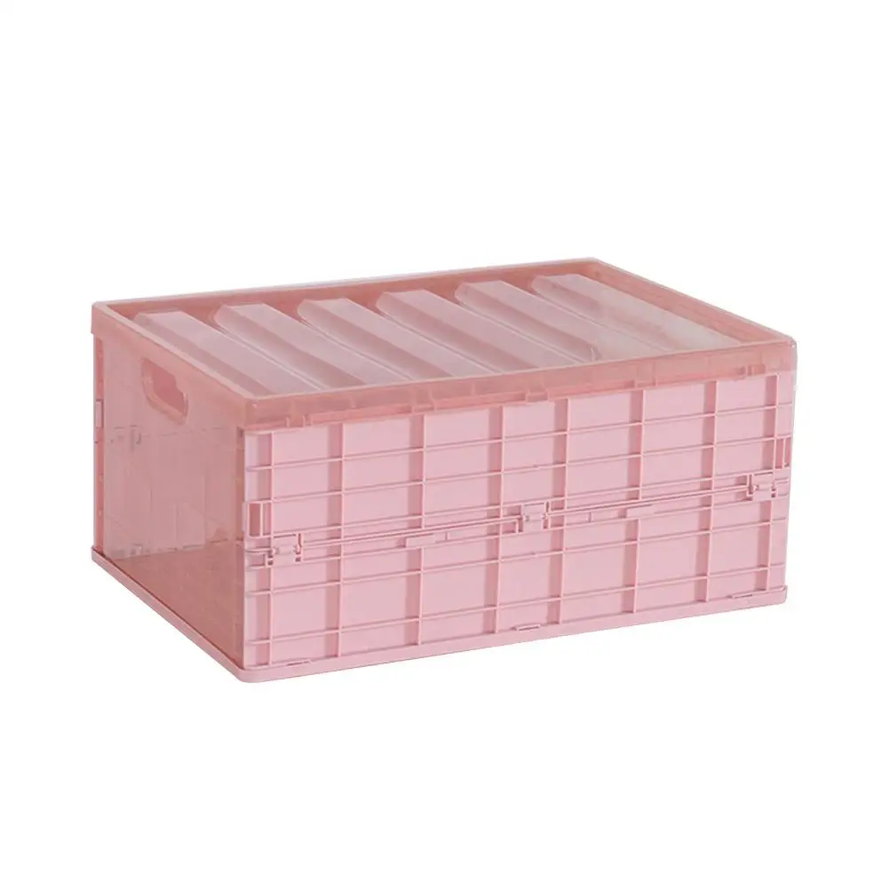 Portable Foldable Storage Box Pink Wardrobe Organizer Multifunctional Container Plastic Case Large Capacity Translucent Body
Portable Foldable Storage Box Pink Wardrobe Organizer Multifunctional Container Plastic Case Large Capacity Translucent Body