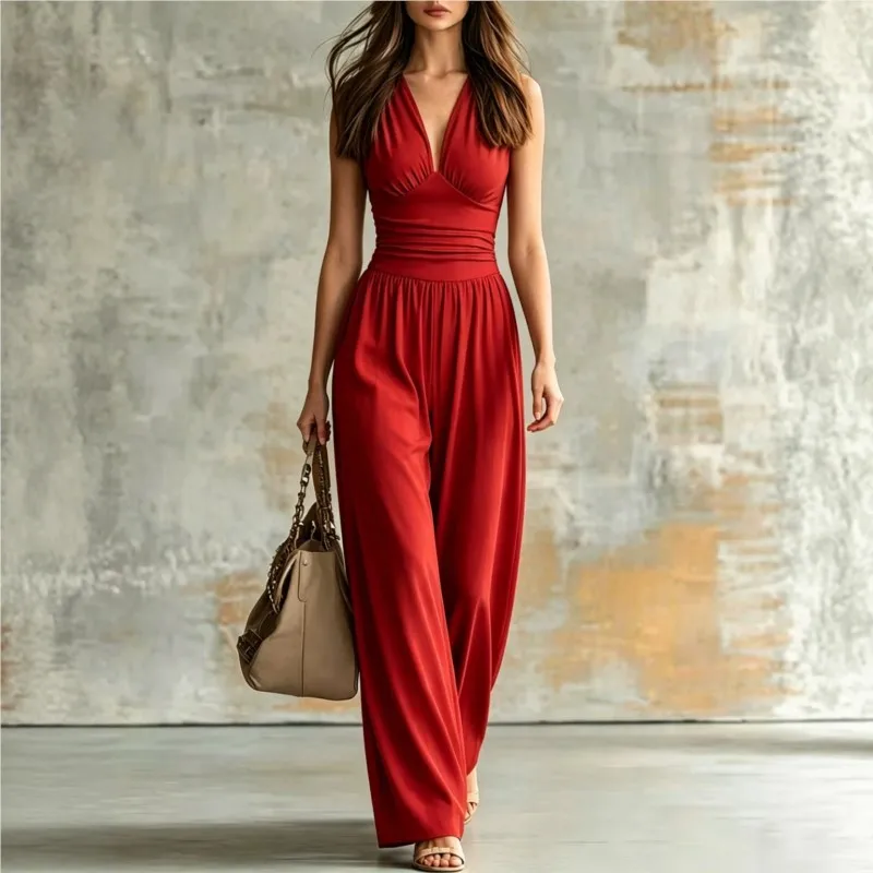 2026 New Summer Women's One-piece Pants With Sleeveless Closure Sexy Elegant Slim Fitting Temperament Officially One-piece Pants
2026 New Summer Women's One-piece Pants With Sleeveless Closure Sexy Elegant Slim Fitting Temperament Officially One-piece Pants