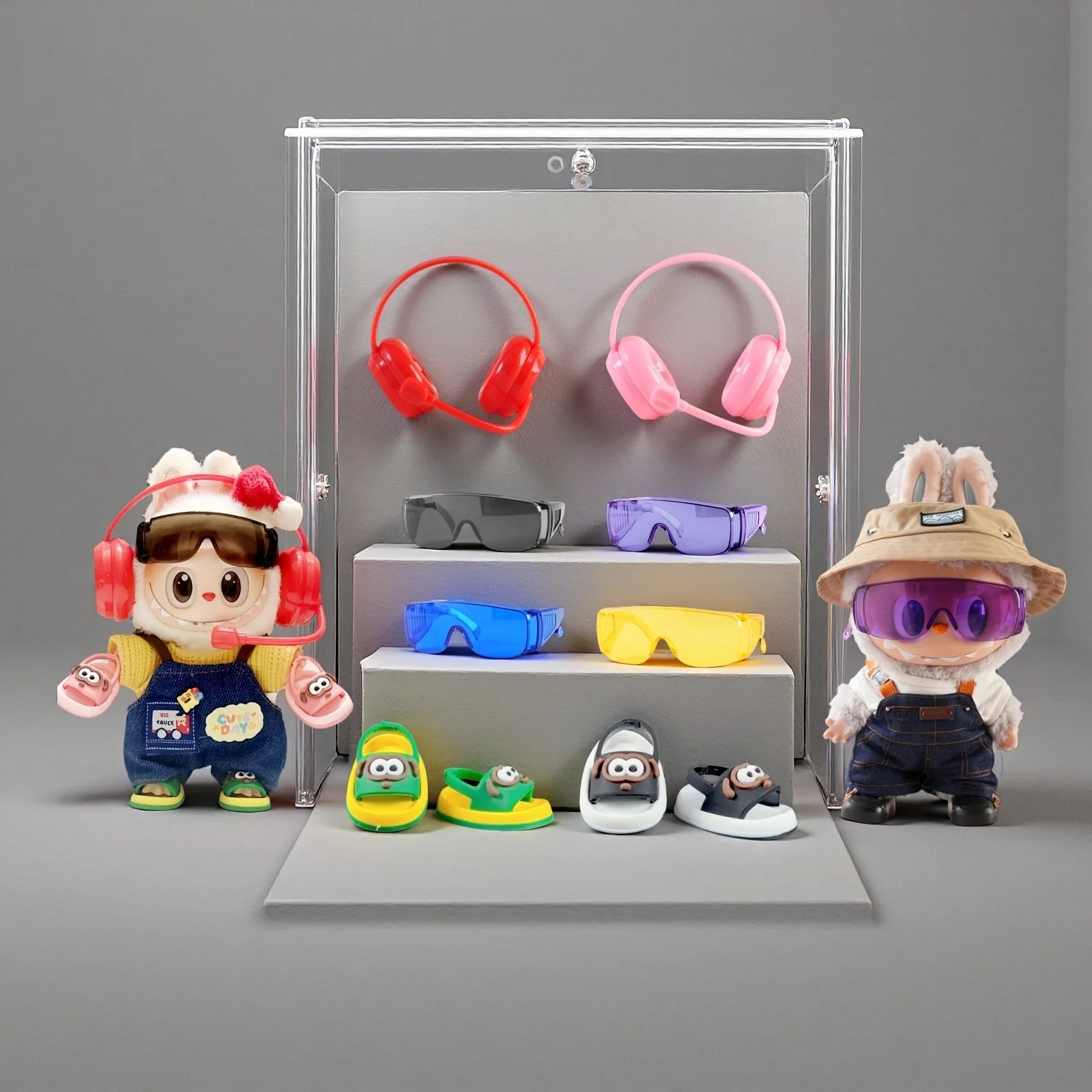15/17cm Labubu Doll Colorful Accessories Set Headphones Shoes Glasses Cartoon Sandals for Vinyl Figure Outfit Changeable Decor
15/17cm Labubu Doll Colorful Accessories Set Headphones Shoes Glasses Cartoon Sandals for Vinyl Figure Outfit Changeable Decor
