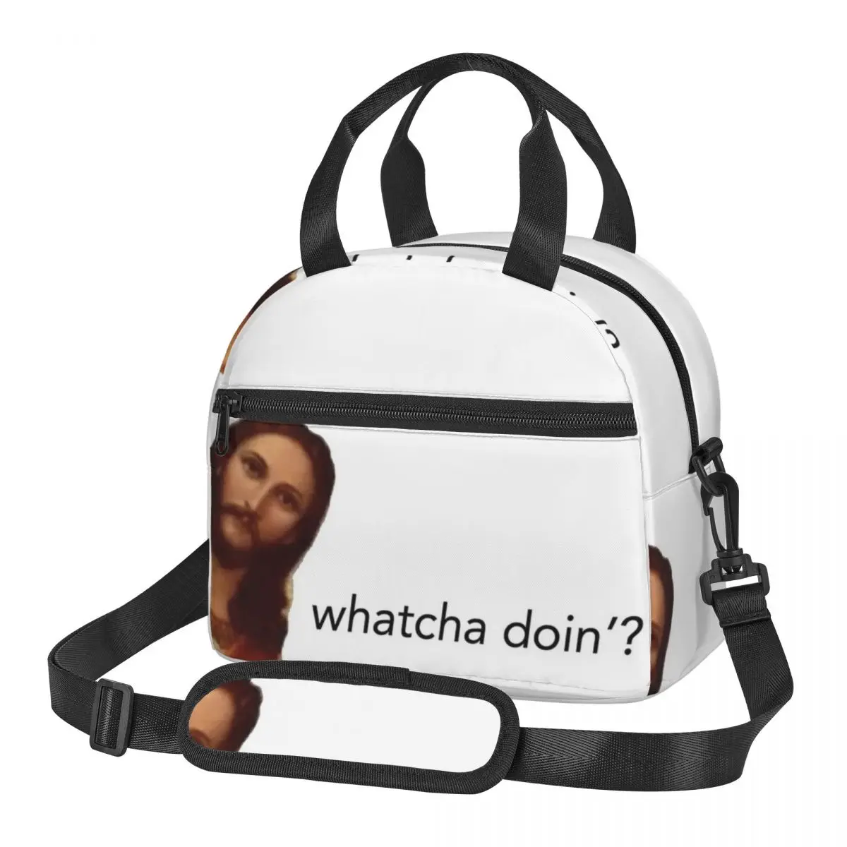 Сумки для обеда Иисуса Whatcha Doin, изолированная коробка для бенто, сумка для обеда, многоразовые сумки для пикника, термосумка-холодильник для женщин, студенческих путешествий
Сумки для обеда Иисуса Whatcha Doin, изолированная коробка для бенто, сумка для обеда, многоразовые сумки для пикника, термосумка-холодильник для женщин, студенческих путешествий