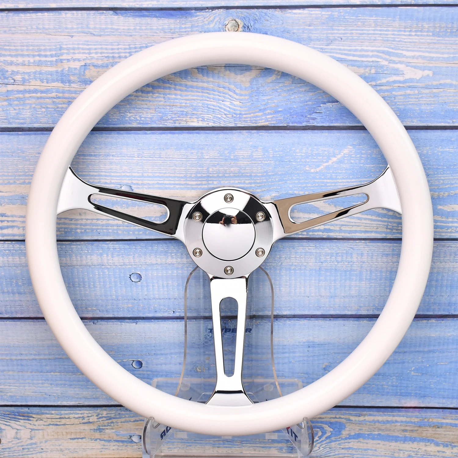 TIYPEOR New High-Quality Car Steering Wheel with Quick-Release Feature and Classic White Durable Design
TIYPEOR New High-Quality Car Steering Wheel with Quick-Release Feature and Classic White Durable Design