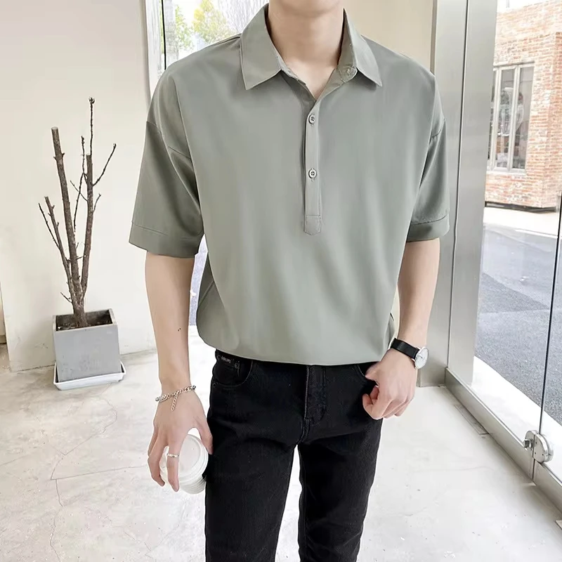 2025 Summer New Fashion Men's Solid Color Casual Business Trendy Short Sleeve Turn-down Collar Button Polo Shirts Male Clothes
2025 Summer New Fashion Men's Solid Color Casual Business Trendy Short Sleeve Turn-down Collar Button Polo Shirts Male Clothes