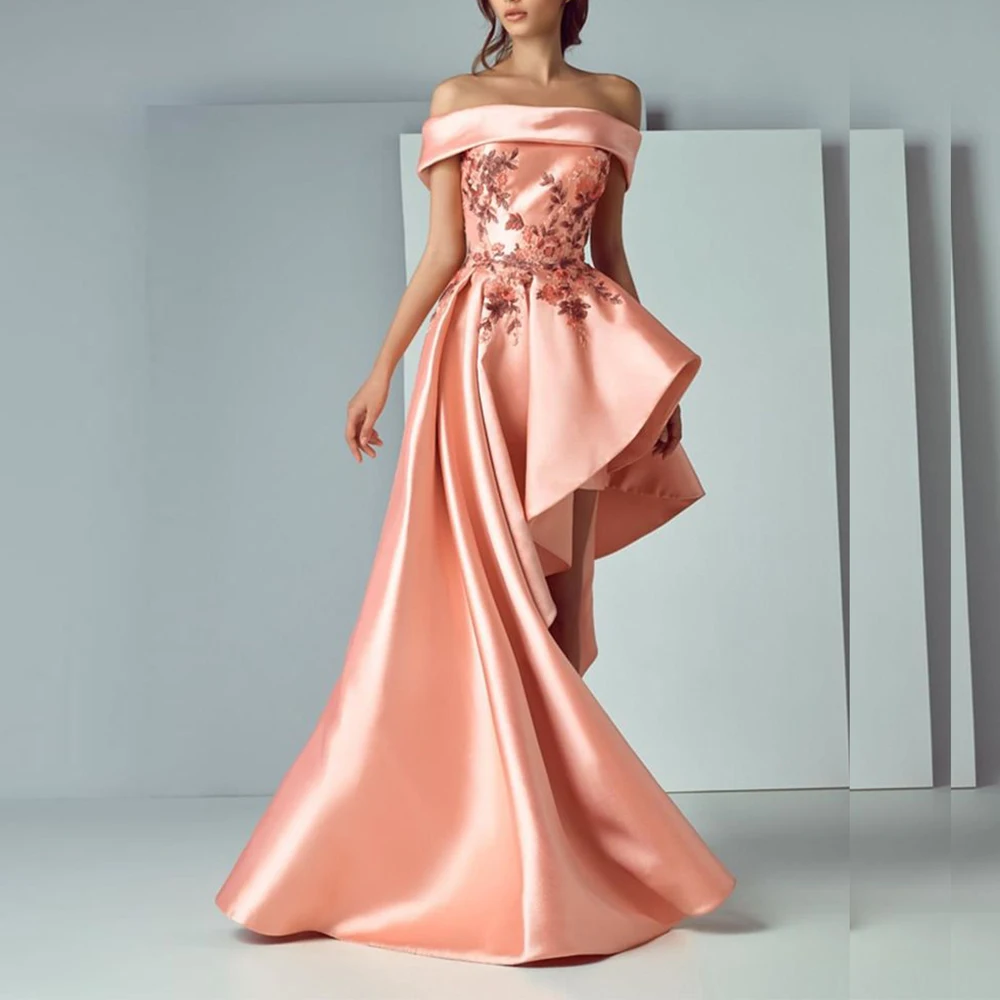 Customized Satin Elegant Appliques Off the Shoulder A-line Irregular Prom Dresses Knee-Length Evening Party Exquisite Dresses
Customized Satin Elegant Appliques Off the Shoulder A-line Irregular Prom Dresses Knee-Length Evening Party Exquisite Dresses