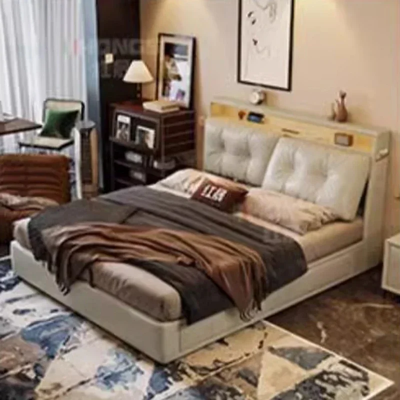 Multifunctional Luxury Double Bed High End Minimalist Storage Double Bed Human Beauty Camas De Dormitorio Bedroom Furniture
Multifunctional Luxury Double Bed High End Minimalist Storage Double Bed Human Beauty Camas De Dormitorio Bedroom Furniture