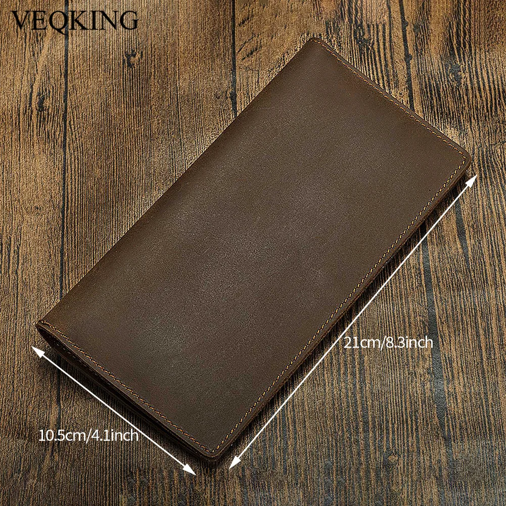 VEQKING Leather Wallets, Long Genuine Leather Clutch Bag, Retro Style Cowhide Card Bag Clip
VEQKING Leather Wallets, Long Genuine Leather Clutch Bag, Retro Style Cowhide Card Bag Clip