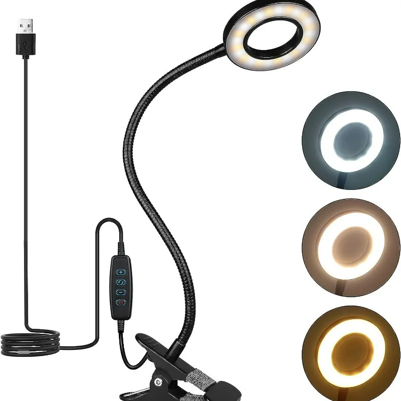 LED Reading Light with Clamp 3 Color & 10 Brightness Desk Lamp Flexible Gooseneck Book Lamp Kids Reading Night Light Book Light
LED Reading Light with Clamp 3 Color & 10 Brightness Desk Lamp Flexible Gooseneck Book Lamp Kids Reading Night Light Book Light