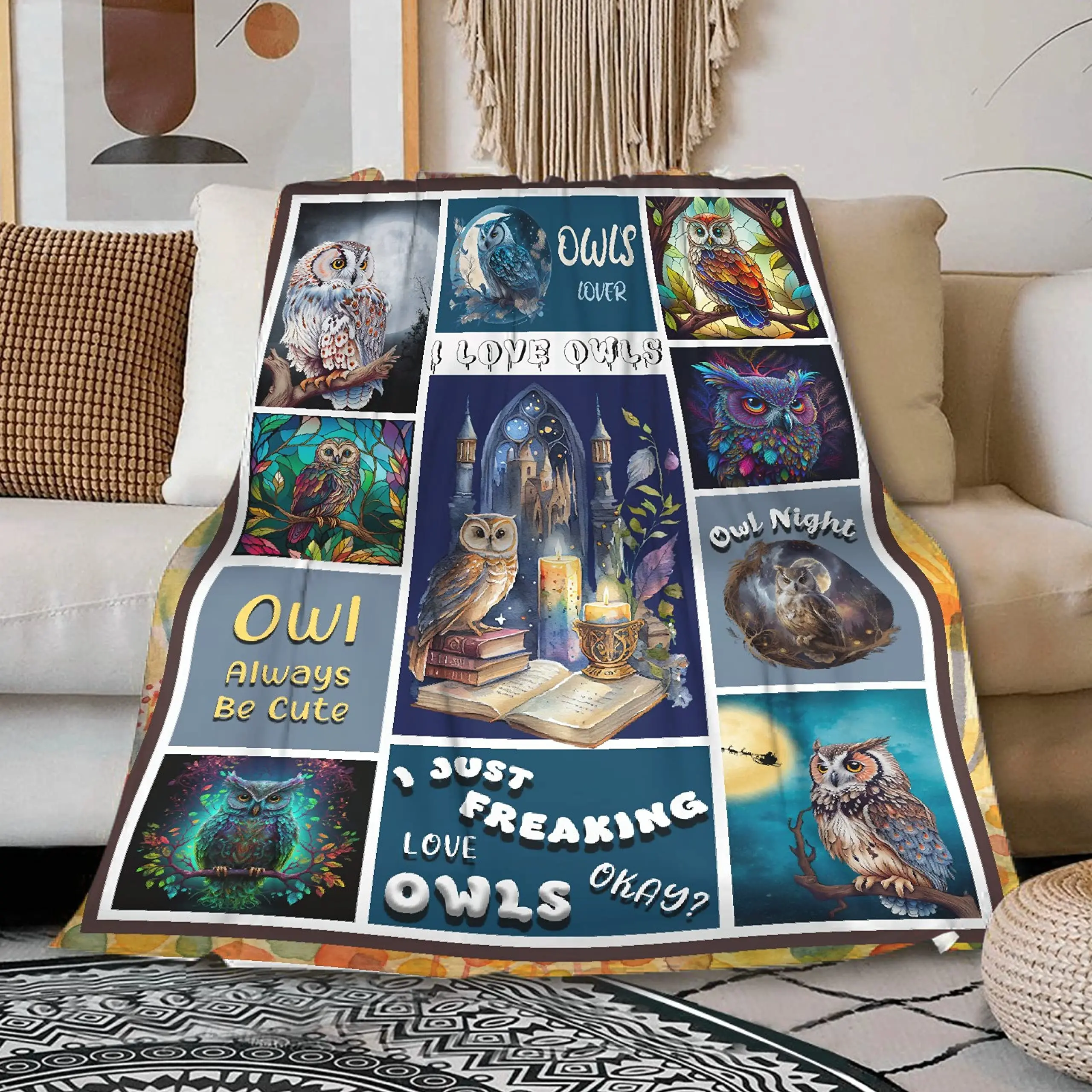 Owl Flannel Blankets Fashion Animal Bird Splicing Thin Quilt 3D Printed Throw Blanket Office Nap Baby Cozy Quilts Dropshipping
Owl Flannel Blankets Fashion Animal Bird Splicing Thin Quilt 3D Printed Throw Blanket Office Nap Baby Cozy Quilts Dropshipping
