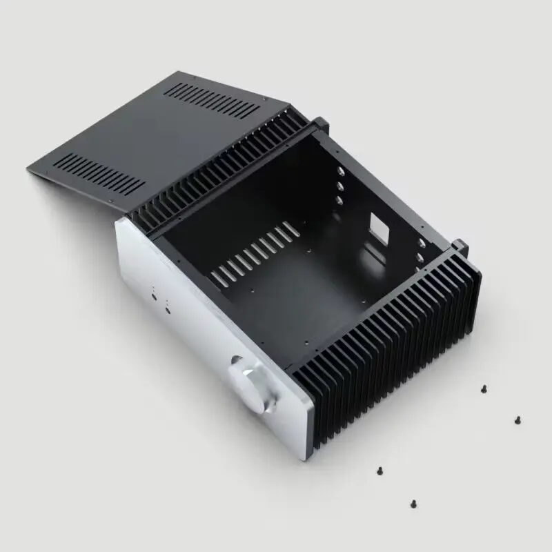 1969 All-Aluminum Power Amplifier Case Front Stage Chassis SIZE:L263*W221*H98 MM
1969 All-Aluminum Power Amplifier Case Front Stage Chassis SIZE:L263*W221*H98 MM