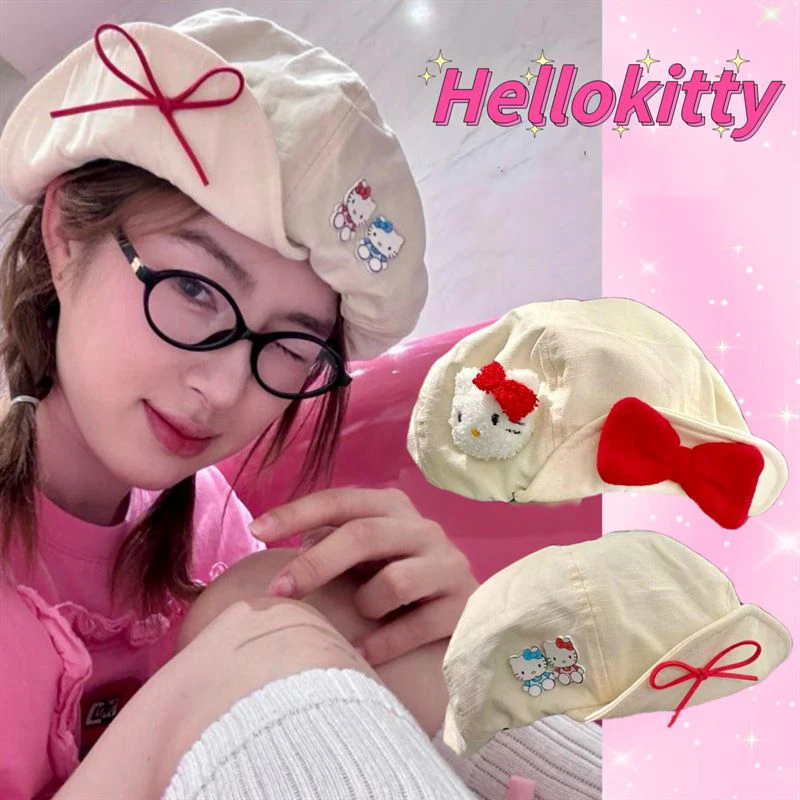 New Sanrio Kawaii Anime Hello Kitty All-Match Hat Cute Sweet Cartoon Beret Octagonal Hat Accessories Lovely Gifts for Girls
New Sanrio Kawaii Anime Hello Kitty All-Match Hat Cute Sweet Cartoon Beret Octagonal Hat Accessories Lovely Gifts for Girls