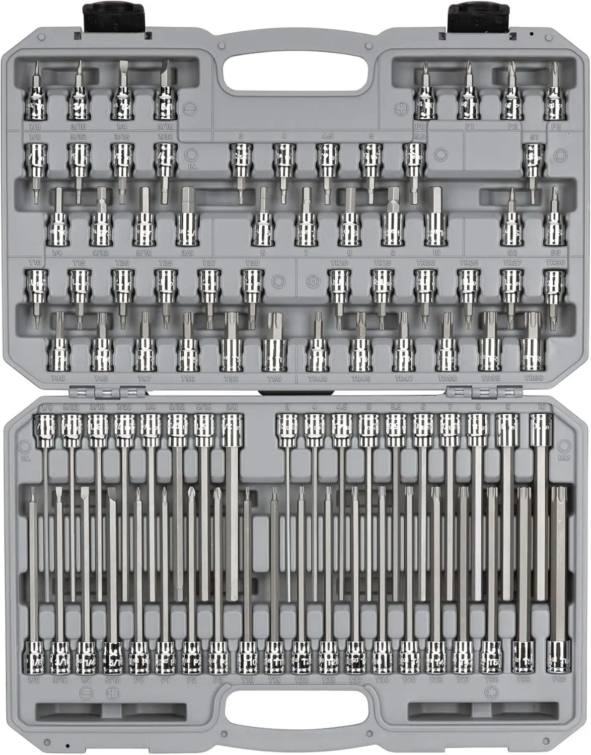 Набор шестигранных головок с приводом 3/8 дюйма, Torx, TR Torx, Phillips, шлицевой, набор головок с квадратными битами (91 шт.) | SHB91312
Набор шестигранных головок с приводом 3/8 дюйма, Torx, TR Torx, Phillips, шлицевой, набор головок с квадратными битами (91 шт.) | SHB91312
