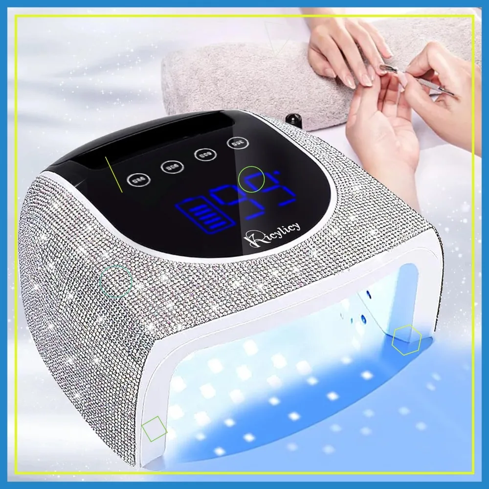 96W Rechargeable Cordless UV LED Nail Lamp with 4 Timer Settings, Auto Sensor, Big Display for Salon & Home Use
96W Rechargeable Cordless UV LED Nail Lamp with 4 Timer Settings, Auto Sensor, Big Display for Salon & Home Use