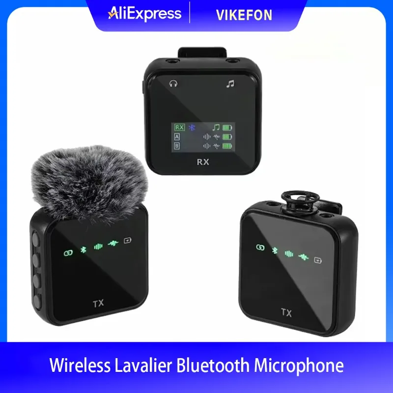 Wireless Lavalier Microphone System Bluetooth Audio Video Voice Recording Mic for iPhone Android Mobile Phone Interview Camera
Wireless Lavalier Microphone System Bluetooth Audio Video Voice Recording Mic for iPhone Android Mobile Phone Interview Camera