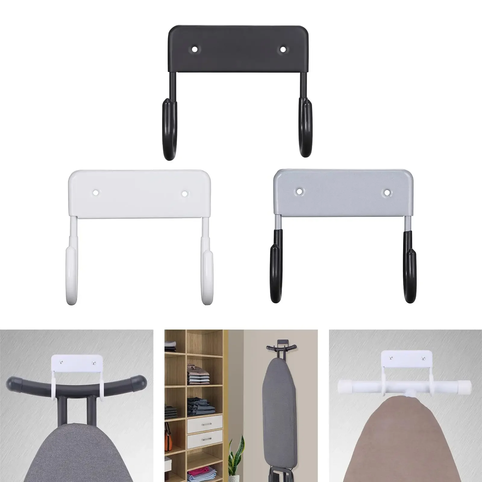 Ironing Board Wall Mount Hanger Holder Iron Board Organizer Wall Rack Hanger Hook Over Door Sturdy Easy Installation Hat holder
Ironing Board Wall Mount Hanger Holder Iron Board Organizer Wall Rack Hanger Hook Over Door Sturdy Easy Installation Hat holder