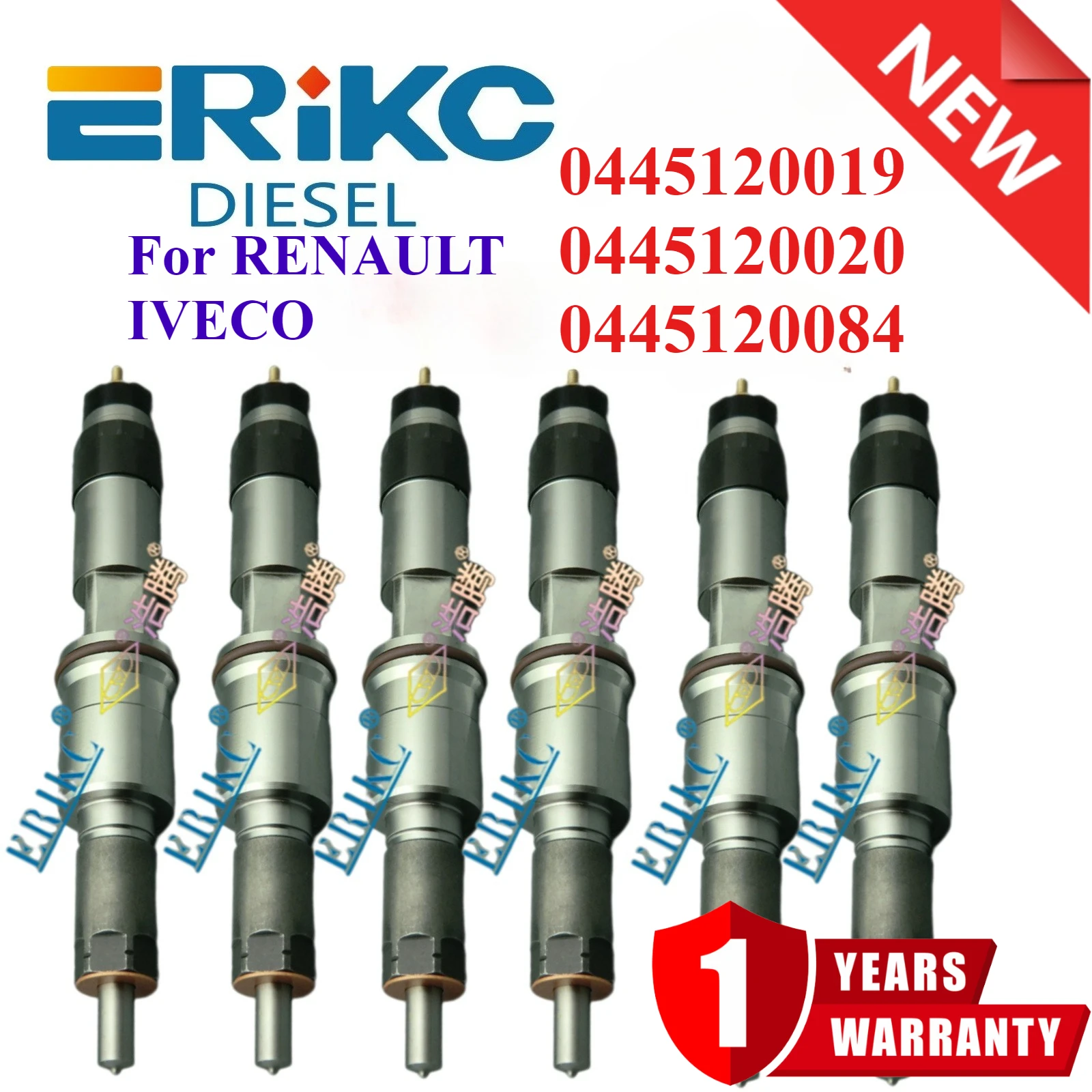 6PCS 0445120019 Diesel Injector 0445120020 Nozzle 0445120084 Diesel Fuel Injectors for RENAULT IVECO 0986435523 5010477874
6PCS 0445120019 Diesel Injector 0445120020 Nozzle 0445120084 Diesel Fuel Injectors for RENAULT IVECO 0986435523 5010477874