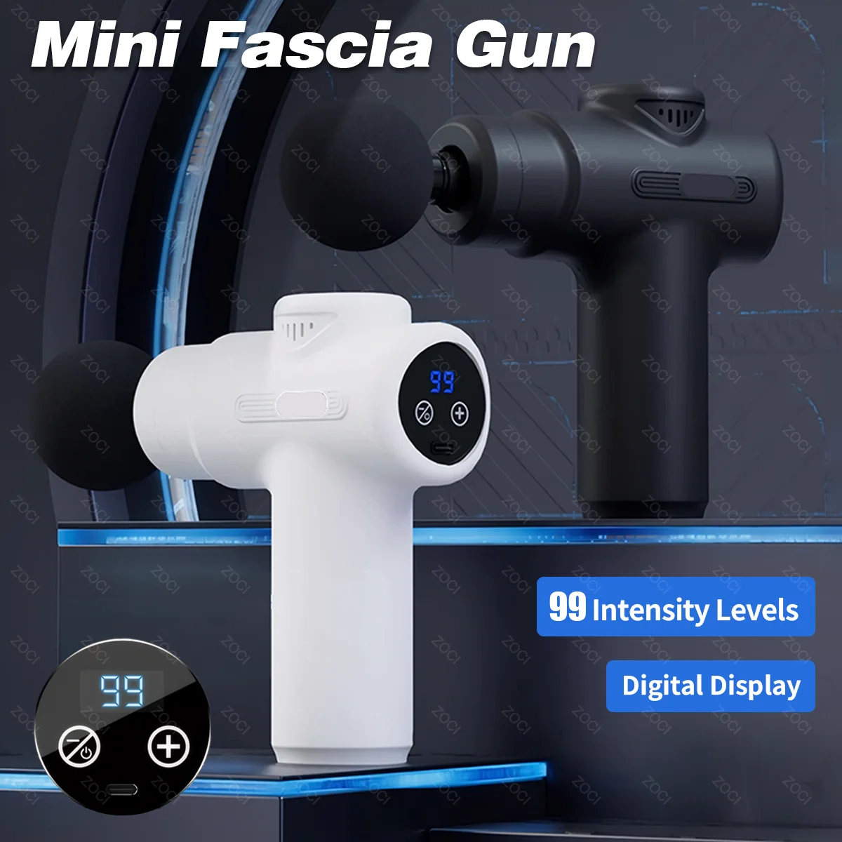 Mini 99 Levels Fascia Gun Handheld Portable Massage Gun Vibration Muscle Massager Digital Display Deep Tissue Massager for Body
Mini 99 Levels Fascia Gun Handheld Portable Massage Gun Vibration Muscle Massager Digital Display Deep Tissue Massager for Body