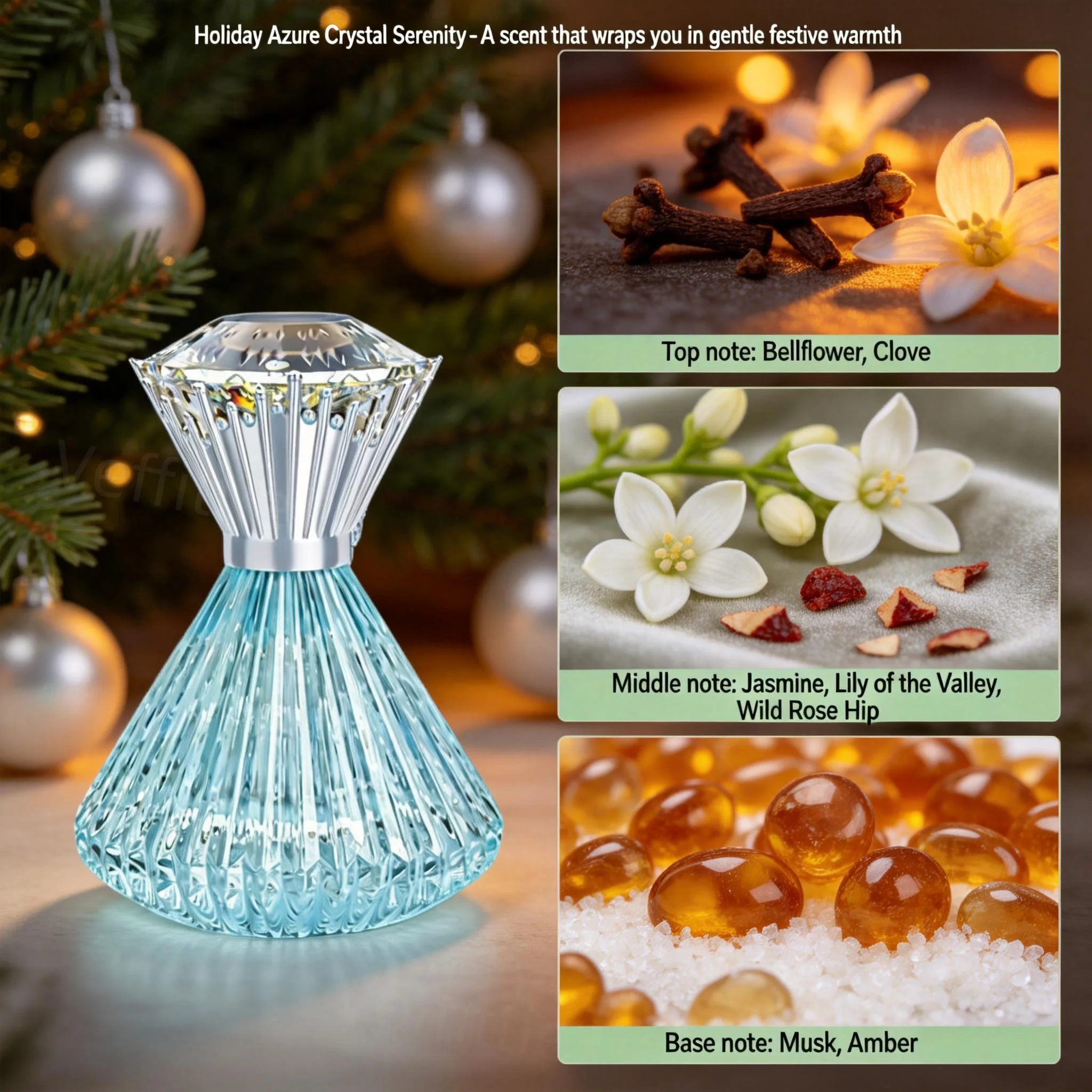 Festive Crystal Amber Fragrance 50ML, Long Lasting Warm Floral Blend, Holiday Wear, Premium Gift for Christmas, Seasonal
Festive Crystal Amber Fragrance 50ML, Long Lasting Warm Floral Blend, Holiday Wear, Premium Gift for Christmas, Seasonal