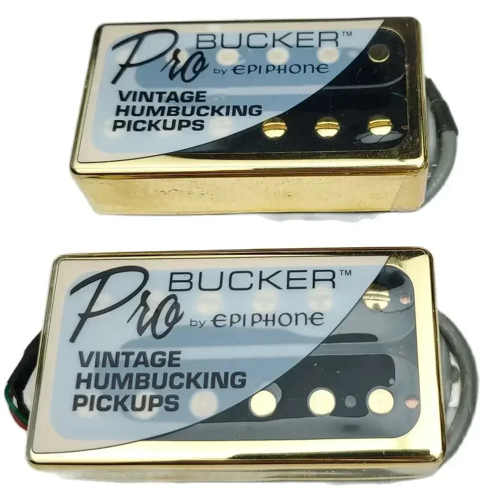 1 Set Original Genuine Standard PRO Electric Guitar Alnico Humbucker Pickup Nickel / Gold Cover
1 Set Original Genuine Standard PRO Electric Guitar Alnico Humbucker Pickup Nickel / Gold Cover