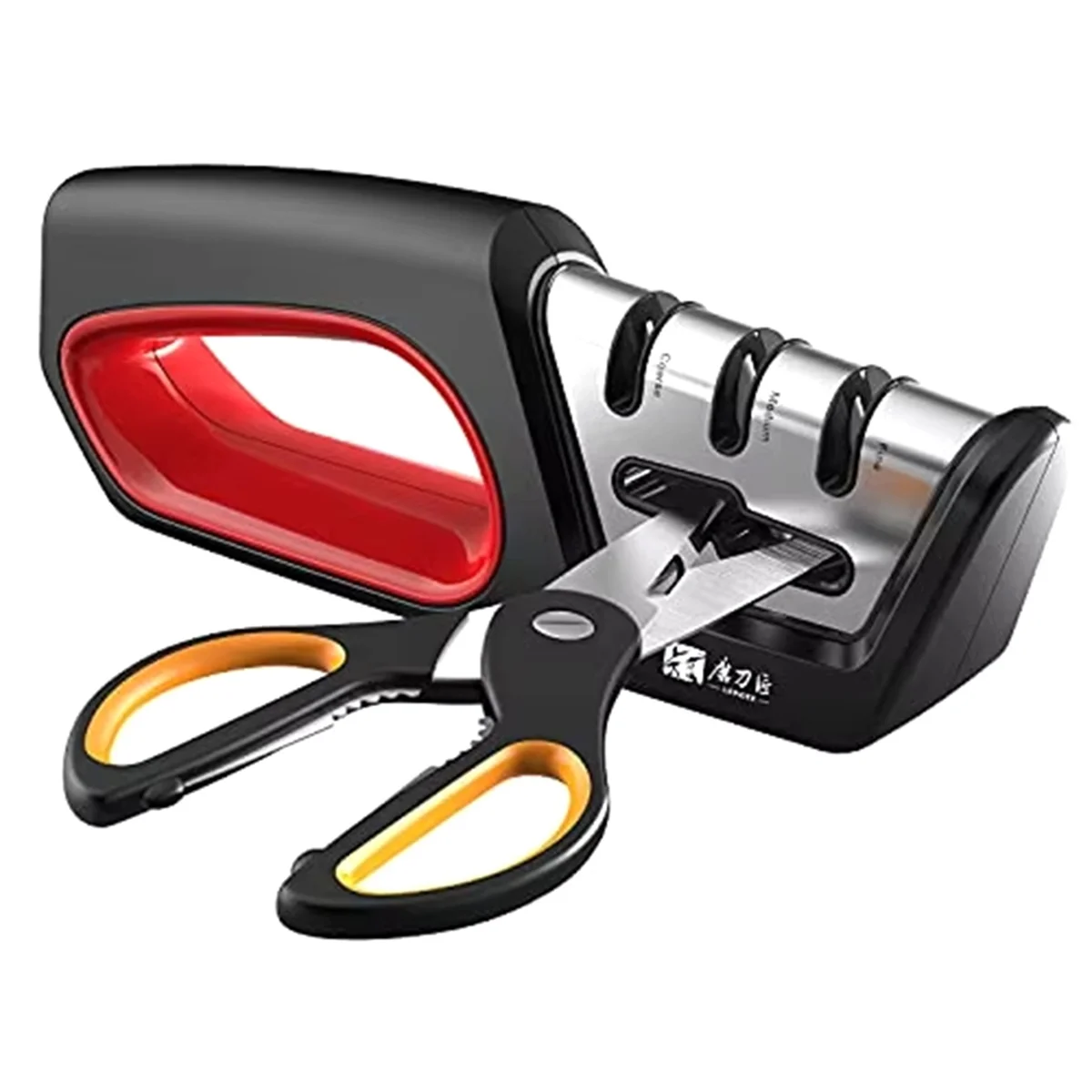 New GRINDER Multifunction Kitchen Sharpener Restores Serrated Blade Knives and Scissors, Diamond Steel Ceramics 
New GRINDER Multifunction Kitchen Sharpener Restores Serrated Blade Knives and Scissors, Diamond Steel Ceramics