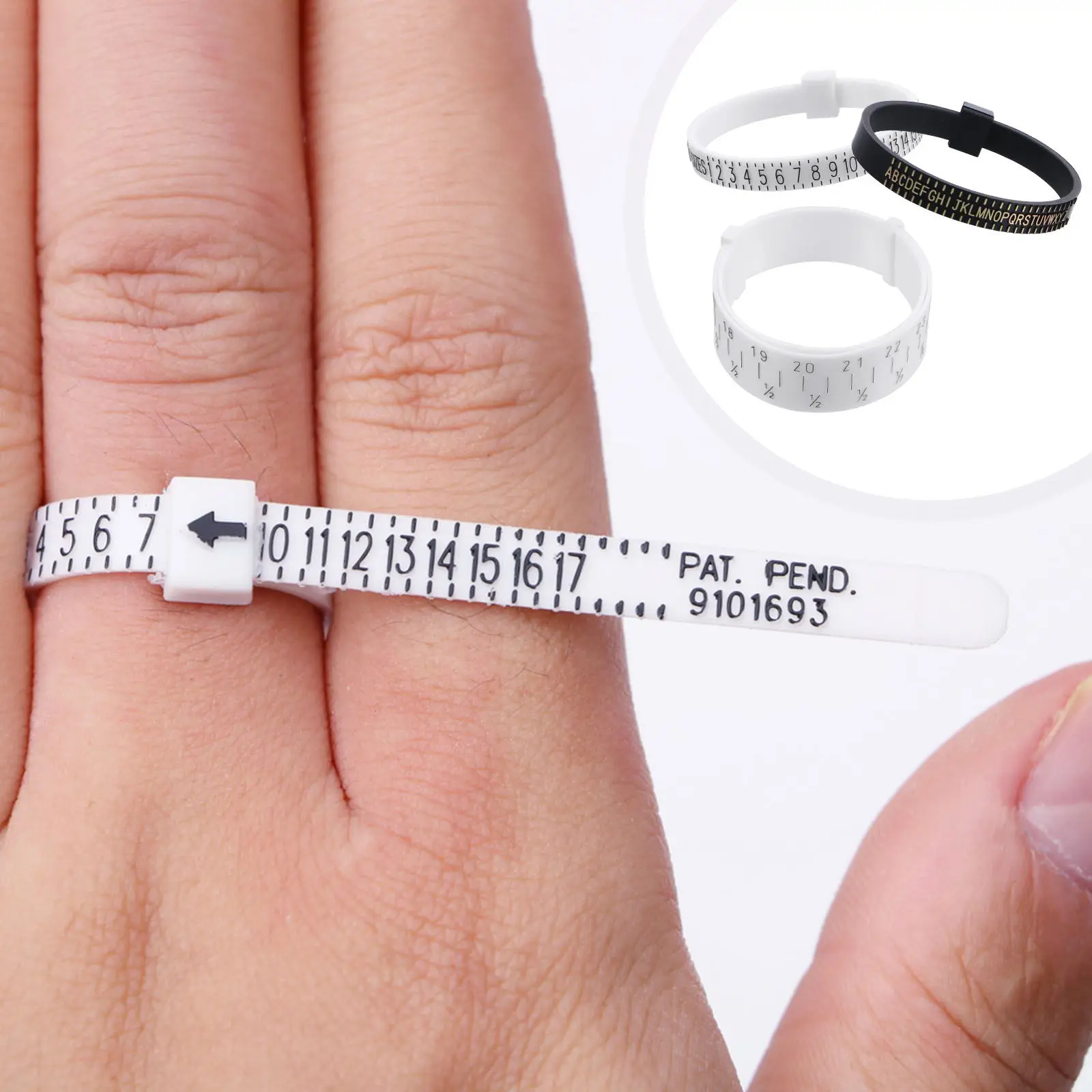 3Pcs Jewelry Ring Size Measuring Tool Premium PU Finger Sizer Gauge for Wedding Rings Bracelets Accurate Ring Diameter
3Pcs Jewelry Ring Size Measuring Tool Premium PU Finger Sizer Gauge for Wedding Rings Bracelets Accurate Ring Diameter